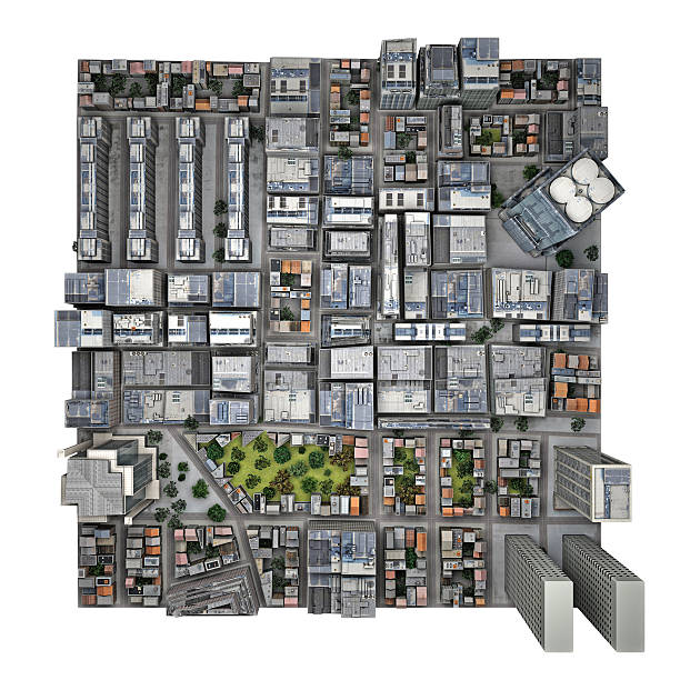 City top view. isolated part