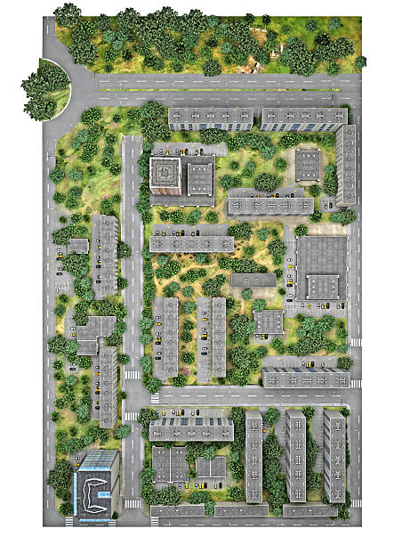 istock City top view. isolated part. 619239438
