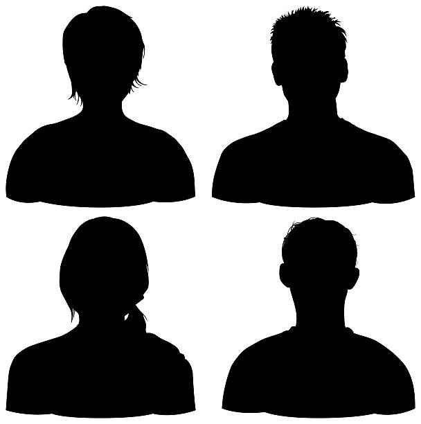 Four Heads, Isolated on White