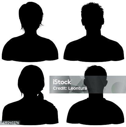 istock Four Heads, Isolated on White 619240276