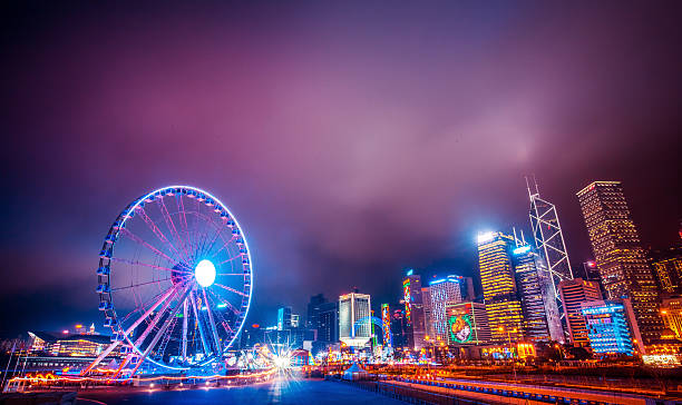 istock Hong Kong City Night Scenes 619241470