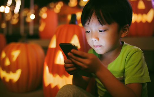 Boy Using Smart Phone 