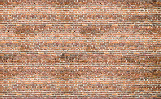 Photo of Red  brick vintage old wall texture background