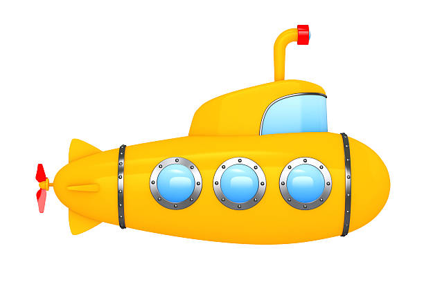istock Toy Cartoon Styled Submarine. 3d Rendering 619247714