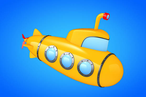istock Toy Cartoon Styled Submarine. 3d Rendering 619247854