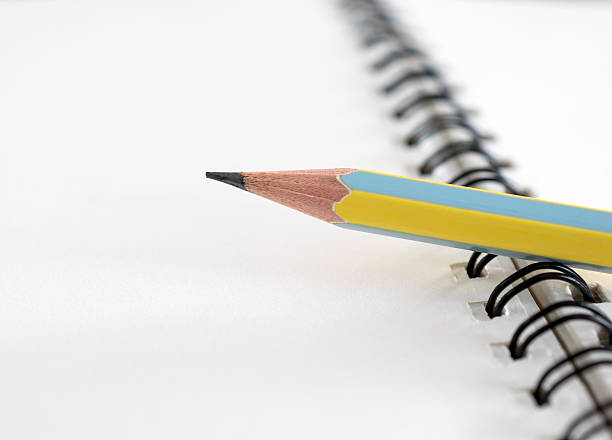 istock Workplace with notepad and pencil, pencil and notebook for bussi 619248372