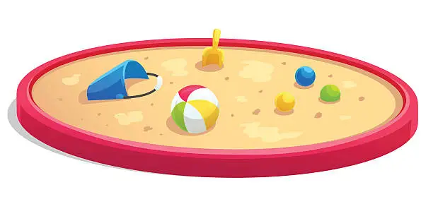 Vector illustration of Sandbox cartoon style