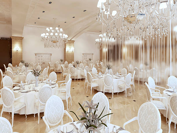 istock Luxury modern restaurant in classic style. 619250752