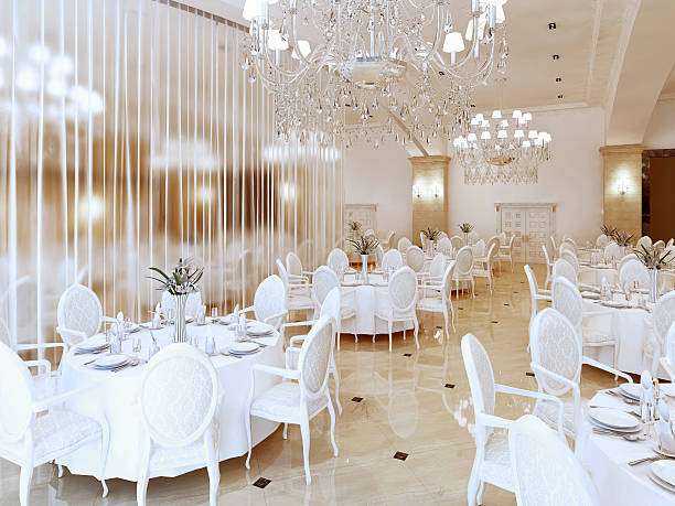 istock Luxury modern restaurant in classic style. 619250832