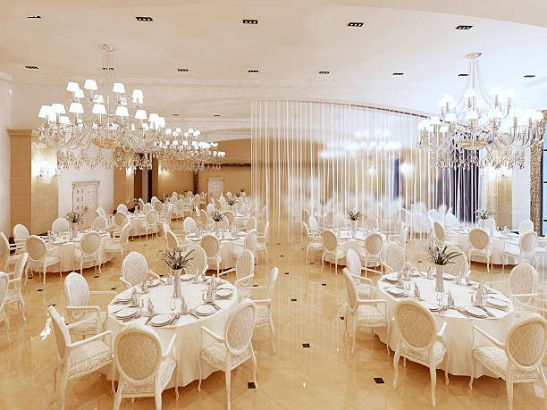 istock Grand restaurant and a ballroom in a luxury hotel. 619251040