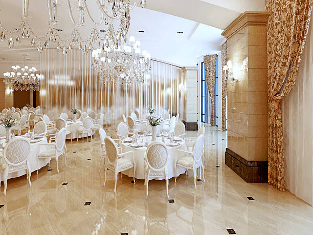 istock Grand restaurant and a ballroom in a luxury hotel. 619251276