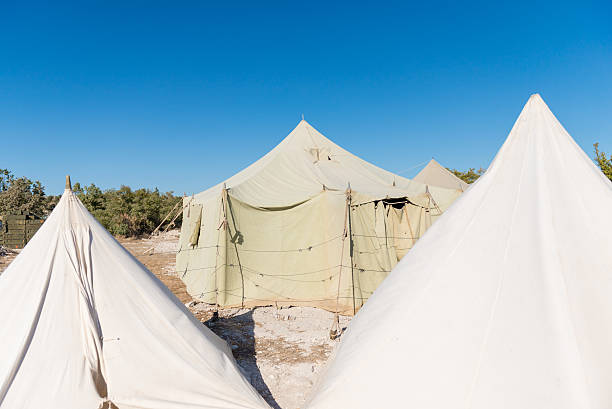 istock very big military tent in the field 619252342