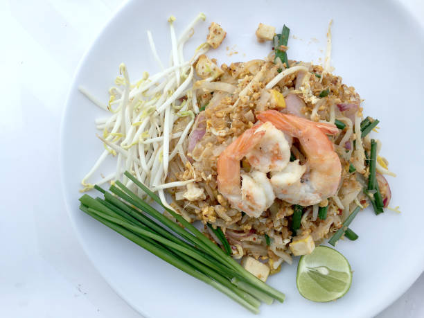 istock Pad Thai, stir-fried rice noodles with shrimp. 619252420