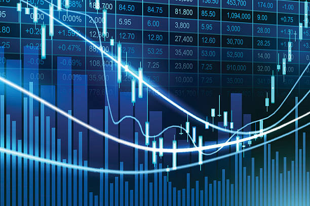 börse-konzept - stock exchange chart stock market investment stock-grafiken, -clipart, -cartoons und -symbole