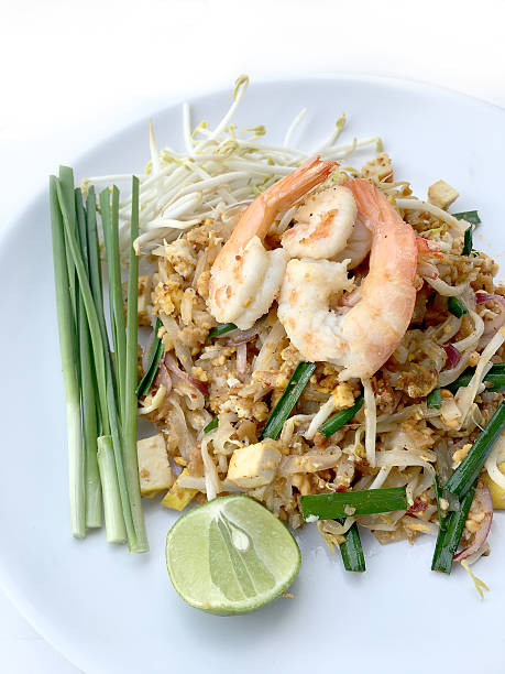 istock Pad Thai, stir-fried rice noodles with shrimp. 619253070