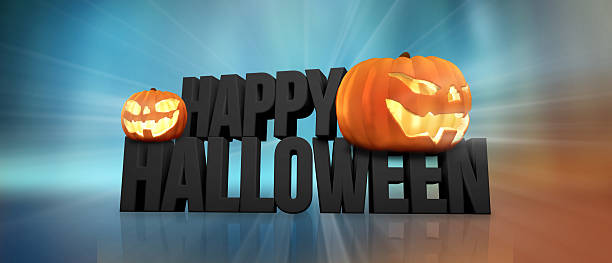 istock happy halloween. Halloween 3d render. Halloween Pumpkins. 619257516