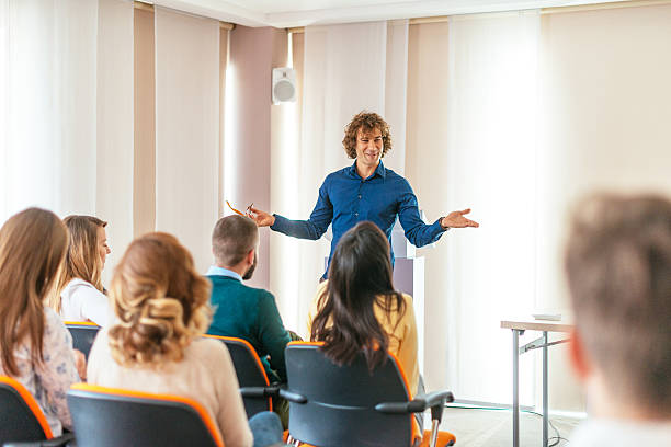 istock Life coaching session with group of young participants 619258412