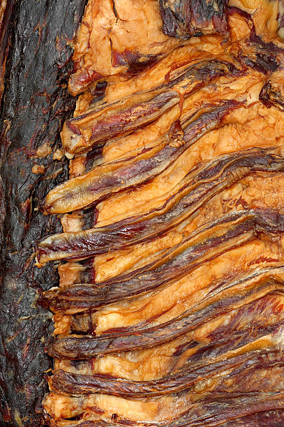 Smoked bacon stock photo