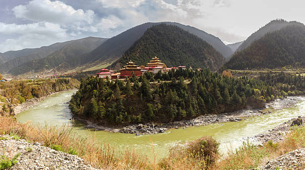 istock Chinese temple or pagoda tibet style 619258878