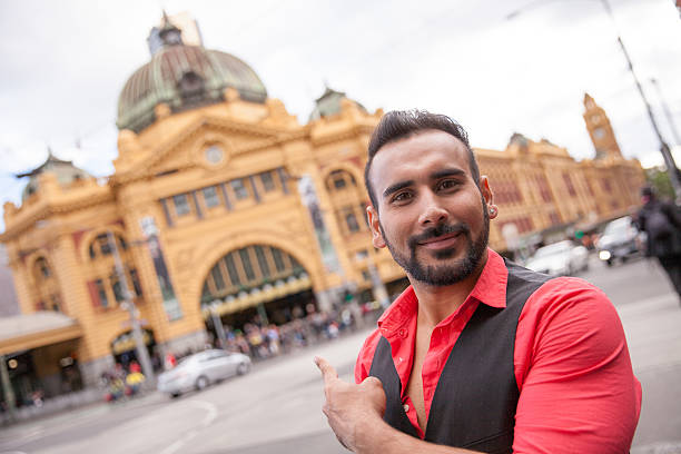 istock Tourist at Flinders Street Station 619259322