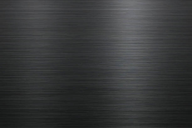 Brushed metal background Metal texture background can be used for design. With space for text. black background stock illustrations