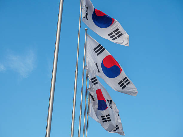 istock South Korean Flag waving on wind 619262708