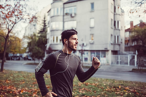 Sportsman jogging