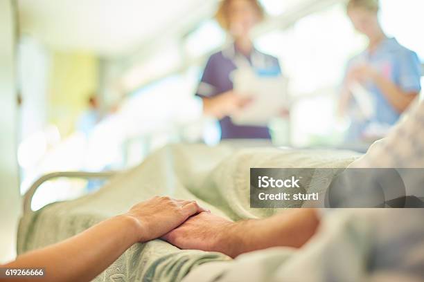 Hospital Visiting Stock Photo - Download Image Now - Hospital, Visit, Bed - Furniture
