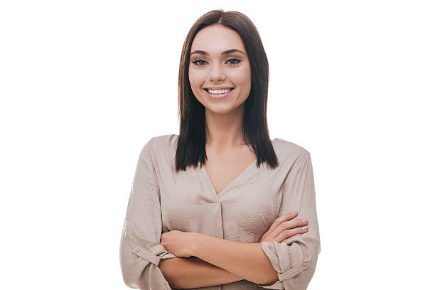 istock Beauty with candid smile. 619271308