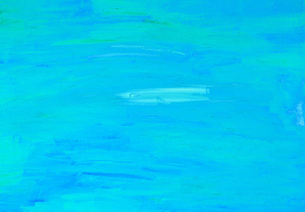 istock Blue and green painted canvas background 619271874