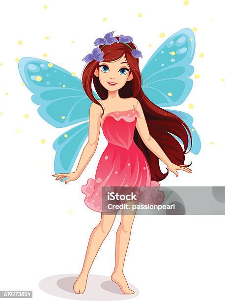Cute Fairy Stock Illustration - Download Image Now - Fairy, Princess, Cartoon