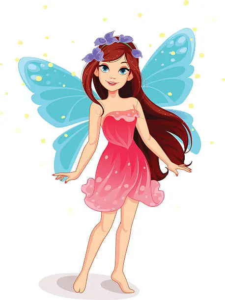 Vector illustration of Cute Fairy