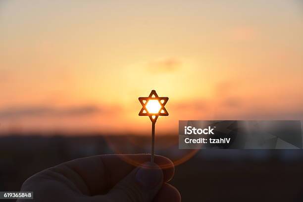 Davidstern Silhouette Stockfoto und mehr Bilder von Judentum - Judentum, Davidstern, Israel