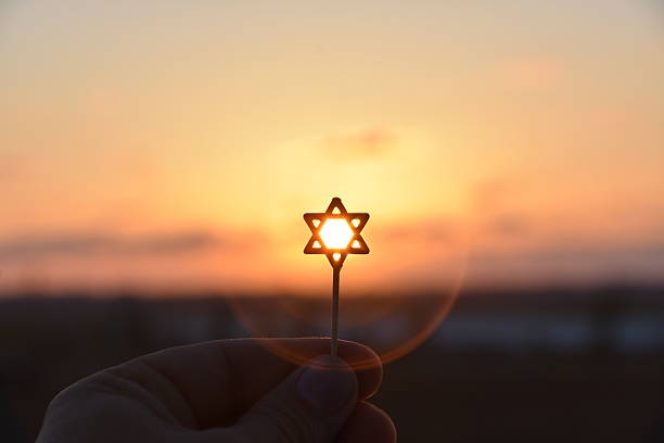 étoile de david silhouette - judaism photos et images de collection