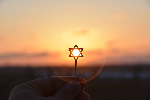 estrela de david silhueta - judaismo imagens e fotografias de stock