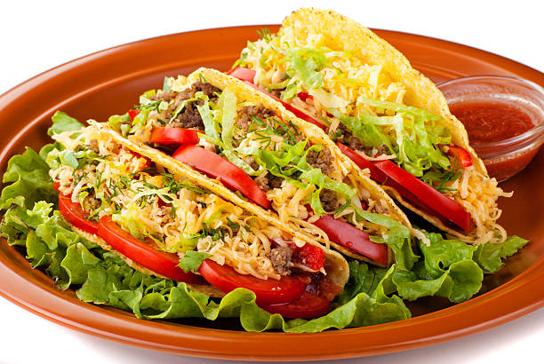 istock beef tacos with salad and tomatoes salsa 619367428