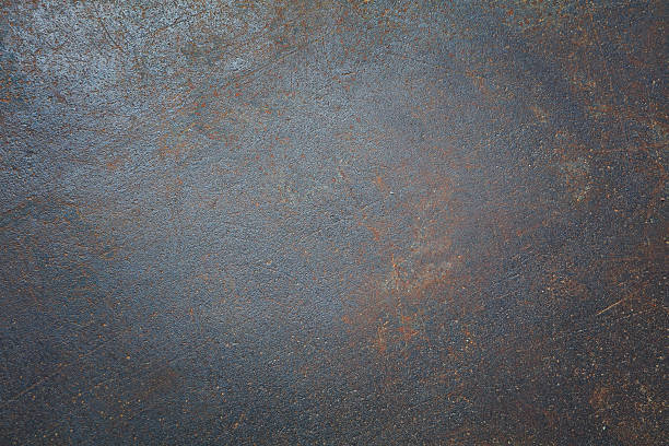 placa de metal - metallic plate rusty textured effect - fotografias e filmes do acervo