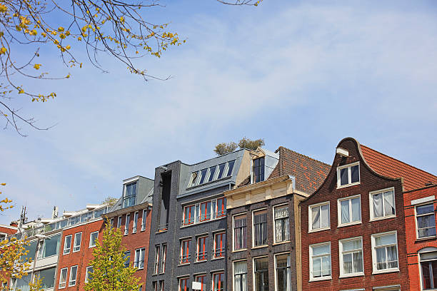 istock Typical Dutch houses, Amsterdam, Netherlands 619376164