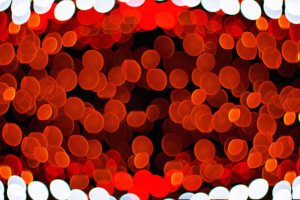 istock Red and white holiday bokeh. Abstract Christmas background 619380332