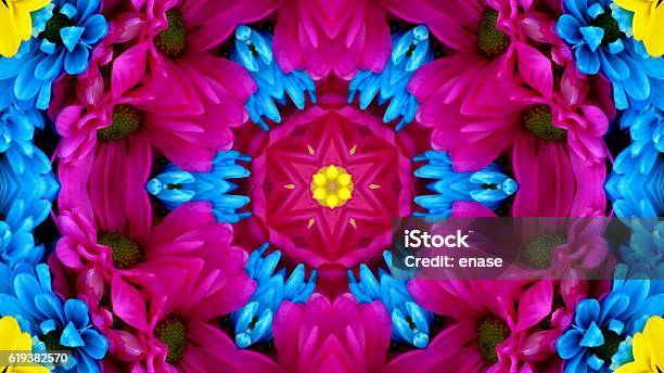 Kaleidoscope Flower Stock Photo - Download Image Now - Backgrounds, Circle, Concentric