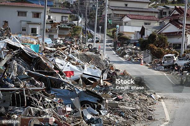 Earthquaketsunamijapan311 Stock Photo - Download Image Now - Earthquake, Natural Disaster, Tsunami