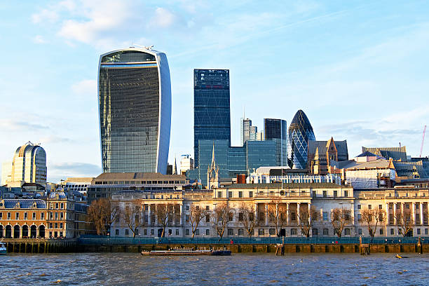 istock Buildings along the river Thames in London, UK 619385224