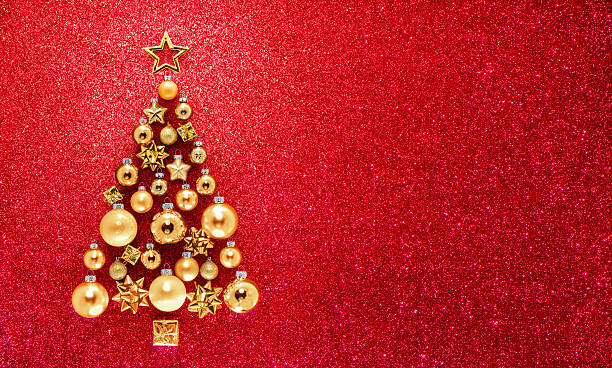 Glitter And Baubles In Christmas Tree