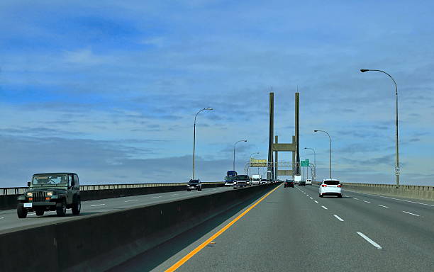 istock Road trip across the bridge 619389310