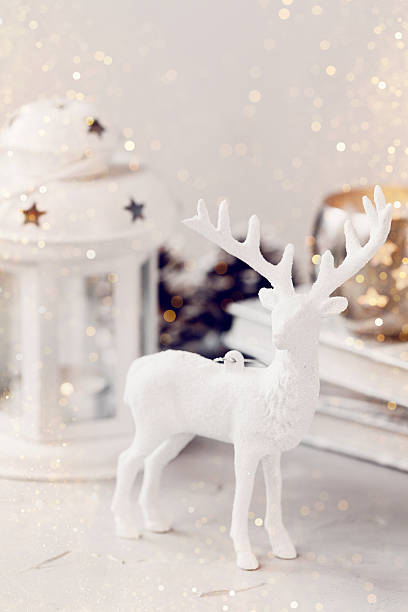 istock White deer Christmas decoration 619389322
