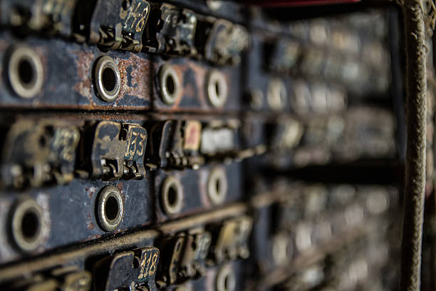 istock Part of a historic telephone switchboard 619389678
