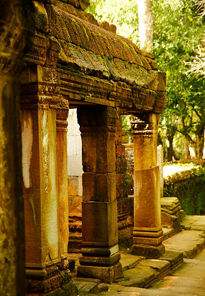 istock Temple Columns in Cambodia 619391538
