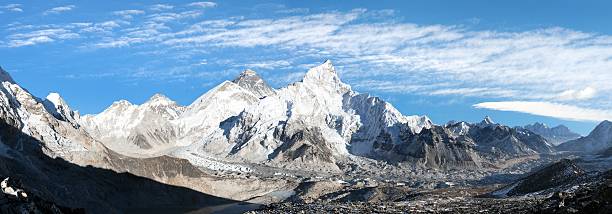 istock Mount Everest with beautiful sky and Khumbu Glacier 619392936