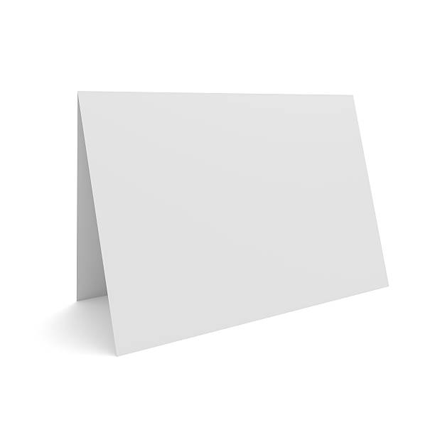 istock Empty 3d illustration greeting card isolated on white. 619393434