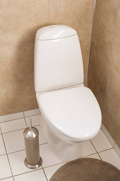 istock white toilet bowl in modern bathroom 619397398